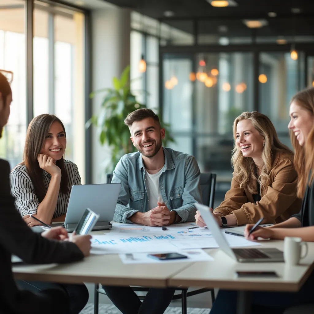 Equipo de Presupuesto Inteligente colaborando en una estrategia financiera